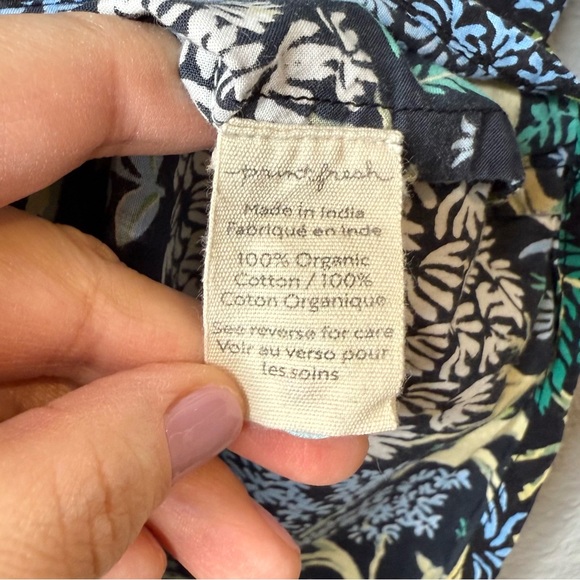 Print Fresh Dashing Deer Print Women’s Piped Organic Cotton Pajama Top Sz XS - Picture 7 of 13